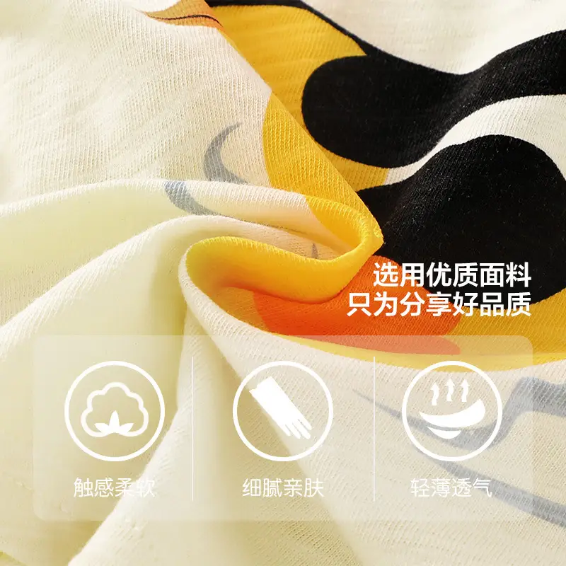 Baby T-Shirt Set Cotton Cartoon Panda Duck Short Sleeve