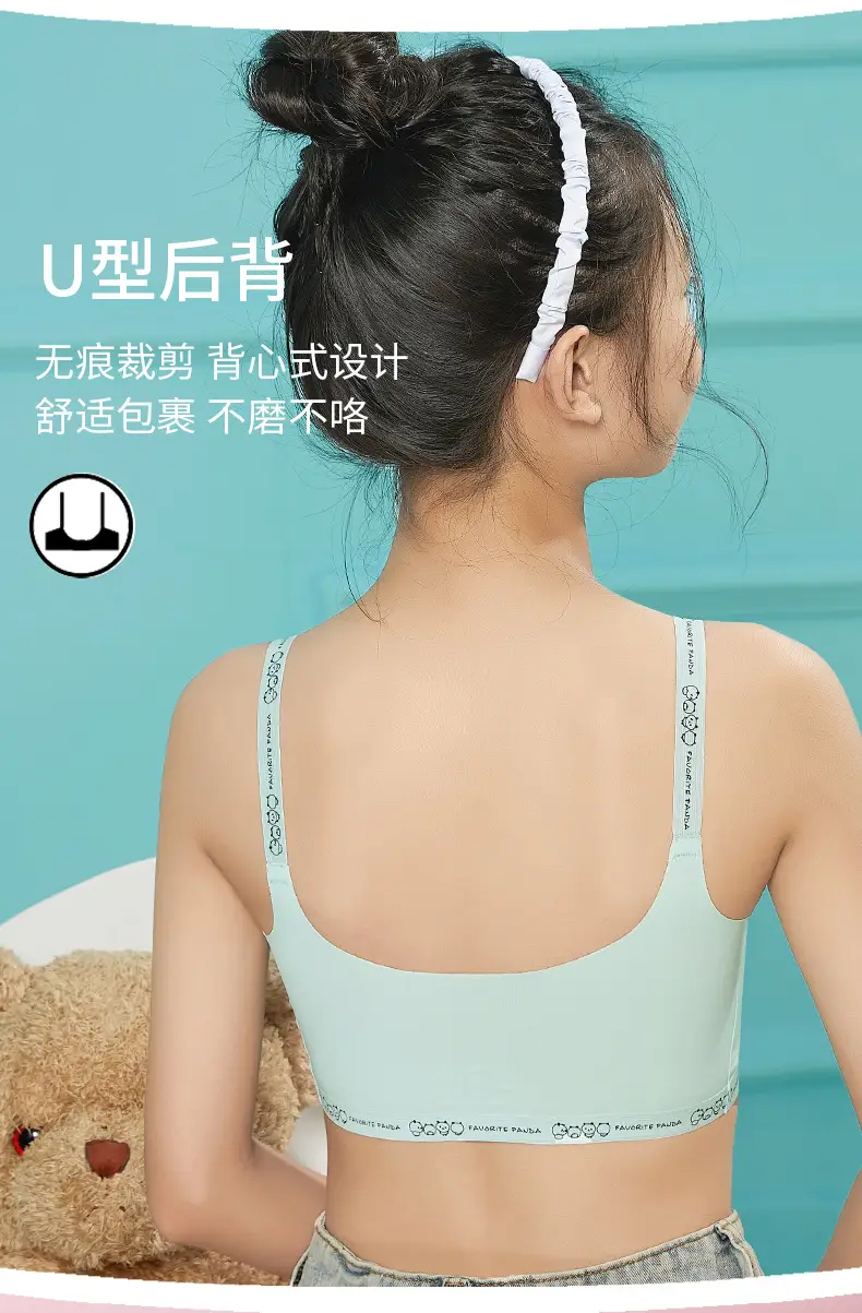 Developmental Girl Bra Light Blue Underwear Junior High Girls — feature 7