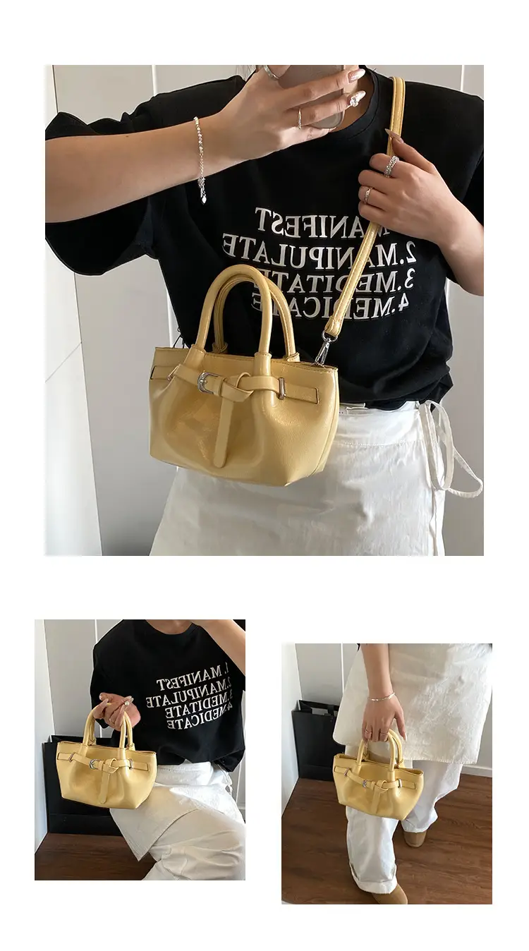 Black Pleated Leather Handbag for Women 2025 — feature 7