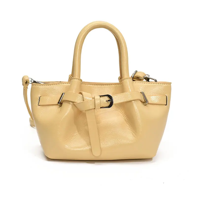 Black Pleated Leather Handbag for Women 2025 - Image 5