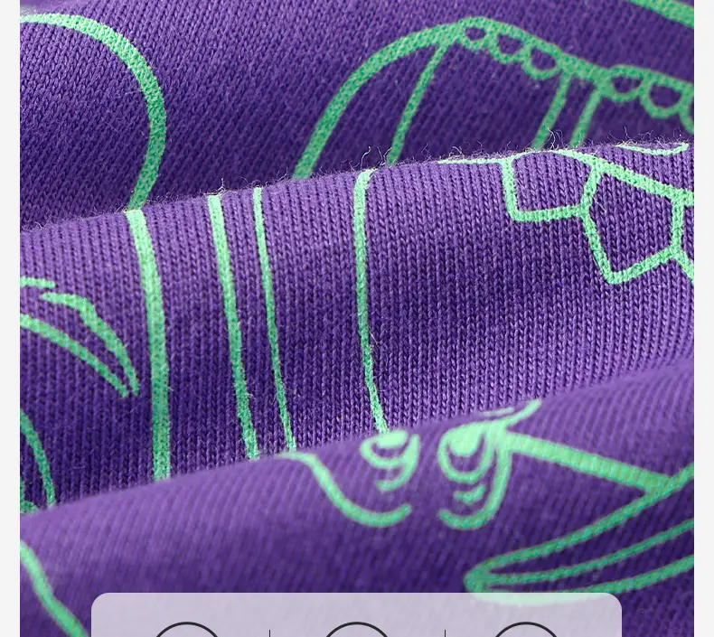 Purple Cartoon Print Boys T-Shirt Summer Wear — feature 5