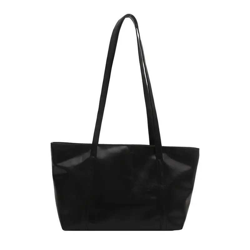 Women's Red Leather Shoulder Bag Large Capacity - Image 2
