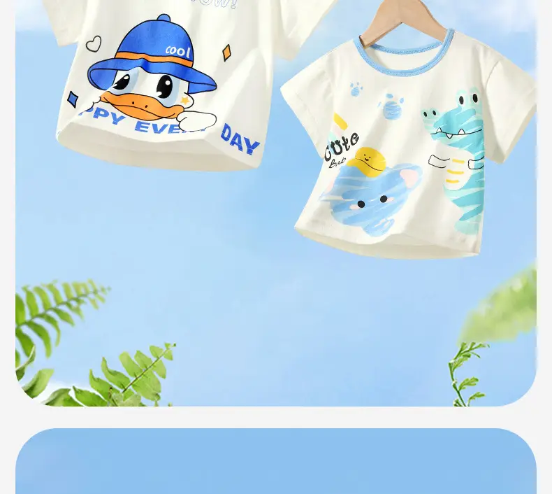 Baby Cartoon Top Cotton Summer Wear for Girls Boys — feature 2