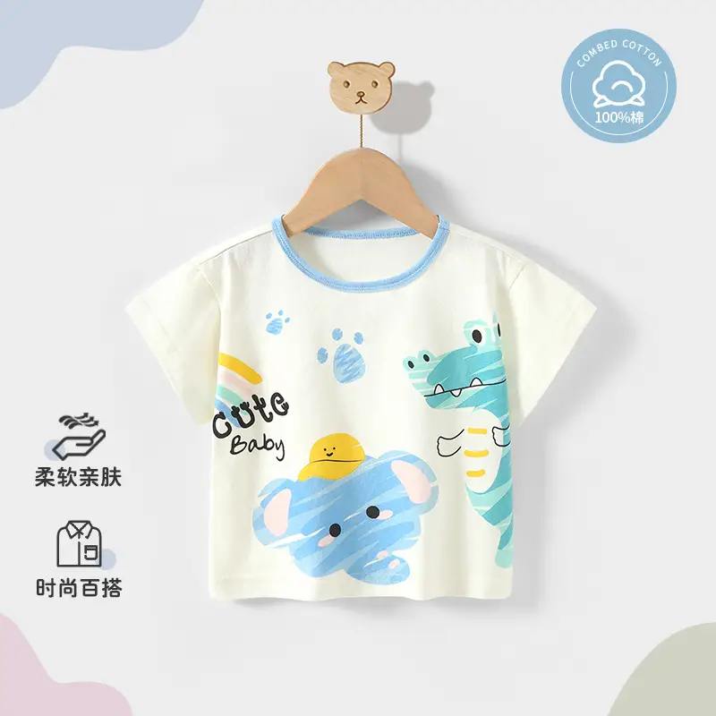 Baby Cartoon Top Cotton Summer Wear for Girls Boys - Image 6