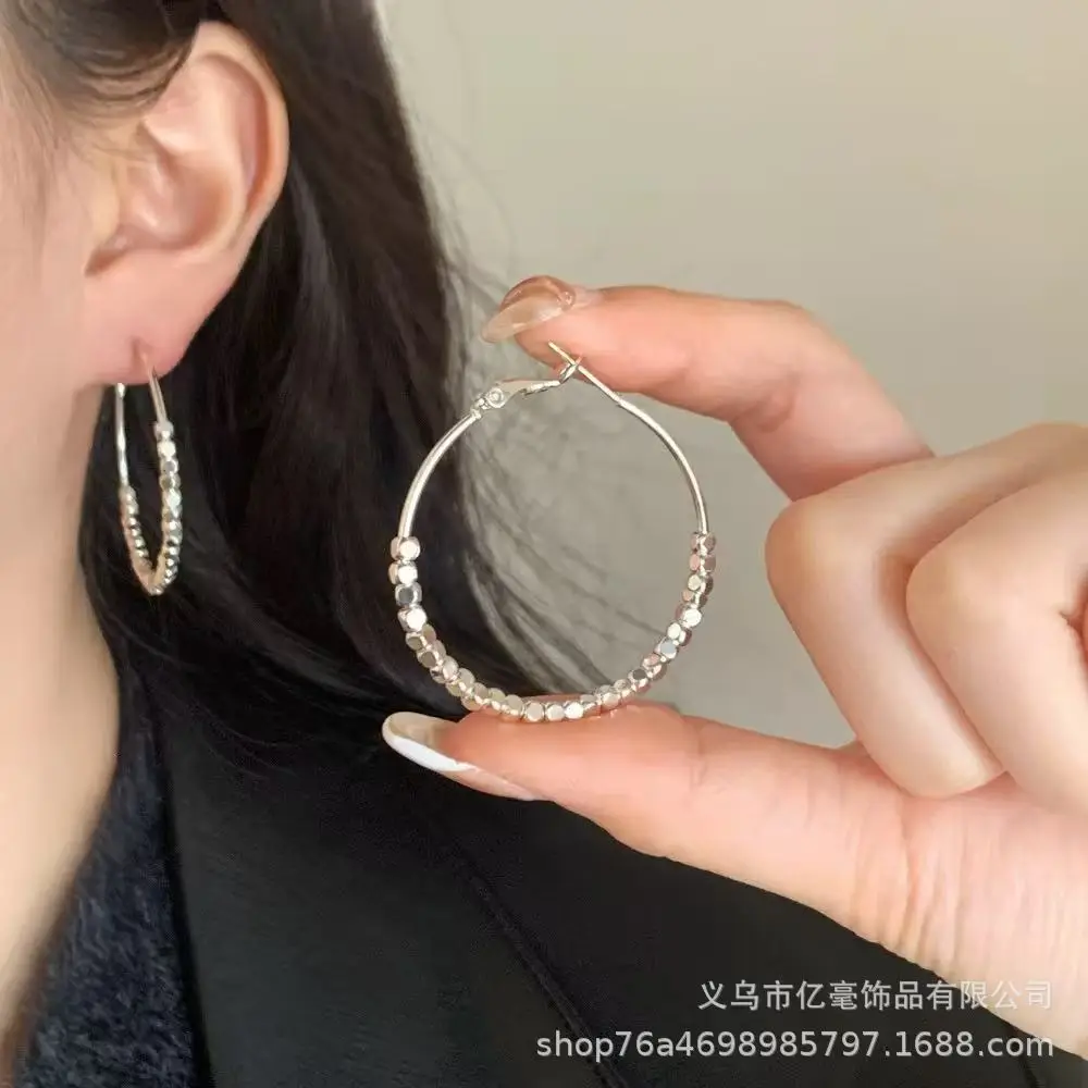 925 Silver Hoop Earrings for Women European American Trendy — feature 3
