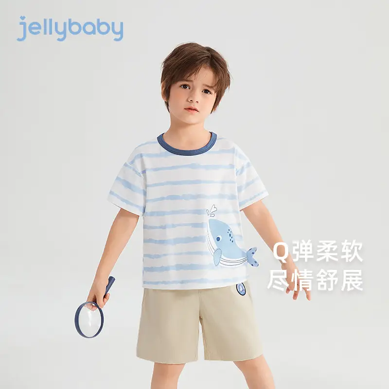 Kids Summer T-Shirt White Graphic Print Boys - Image 6