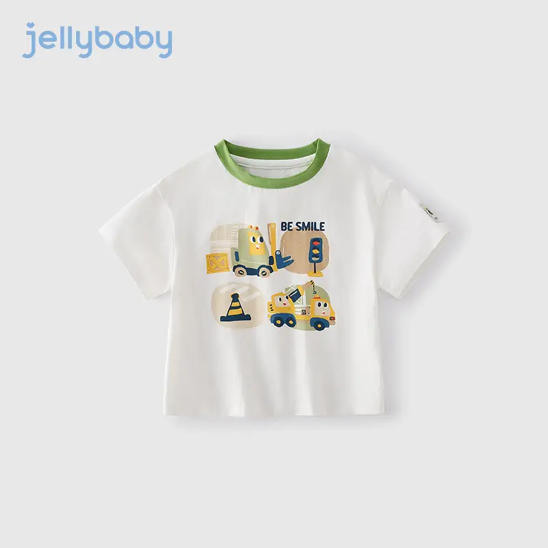 Kids Summer T-Shirt White Graphic Print Boys - Image 3