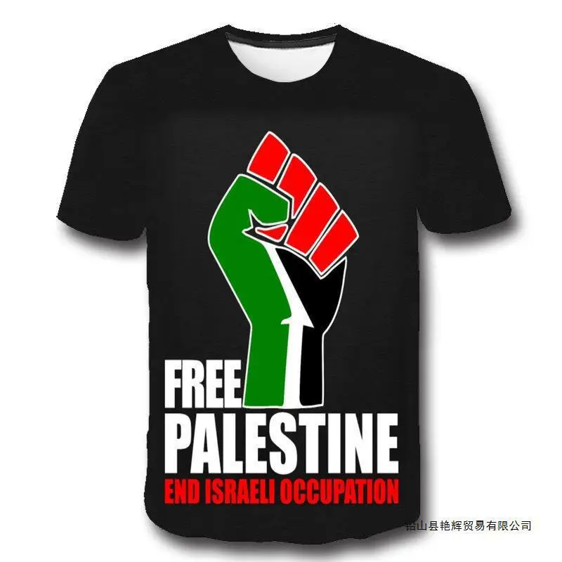 Men 3D Heart T-Shirt Support Palestine — feature 3