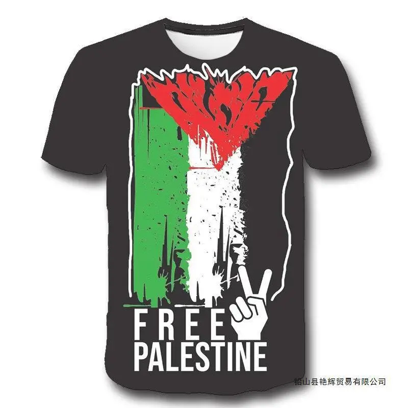 Men 3D Heart T-Shirt Support Palestine — feature 4