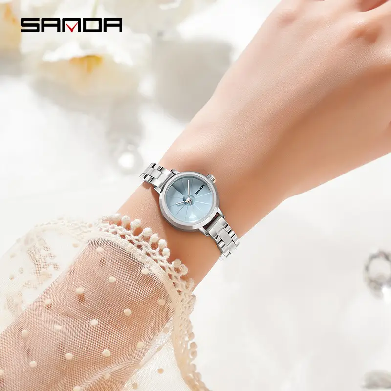 Sanda Women's Rose Gold Quartz Watch with Luxurious Mesh Band - Image 8