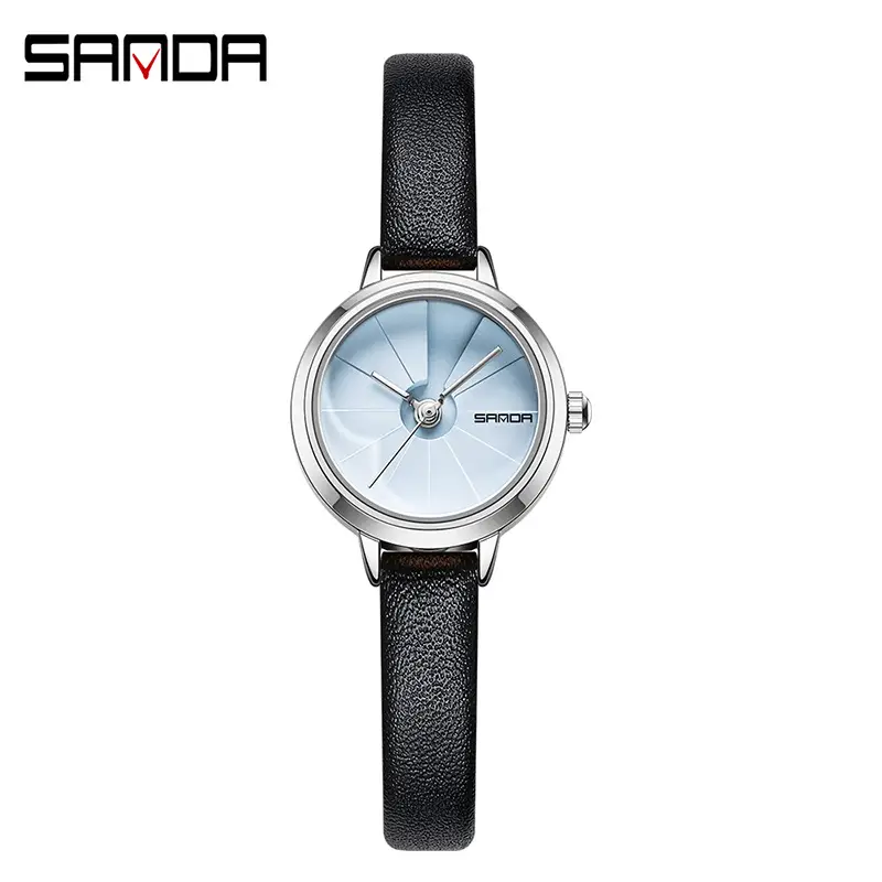 Sanda Women's Rose Gold Quartz Watch with Luxurious Mesh Band - Image 4