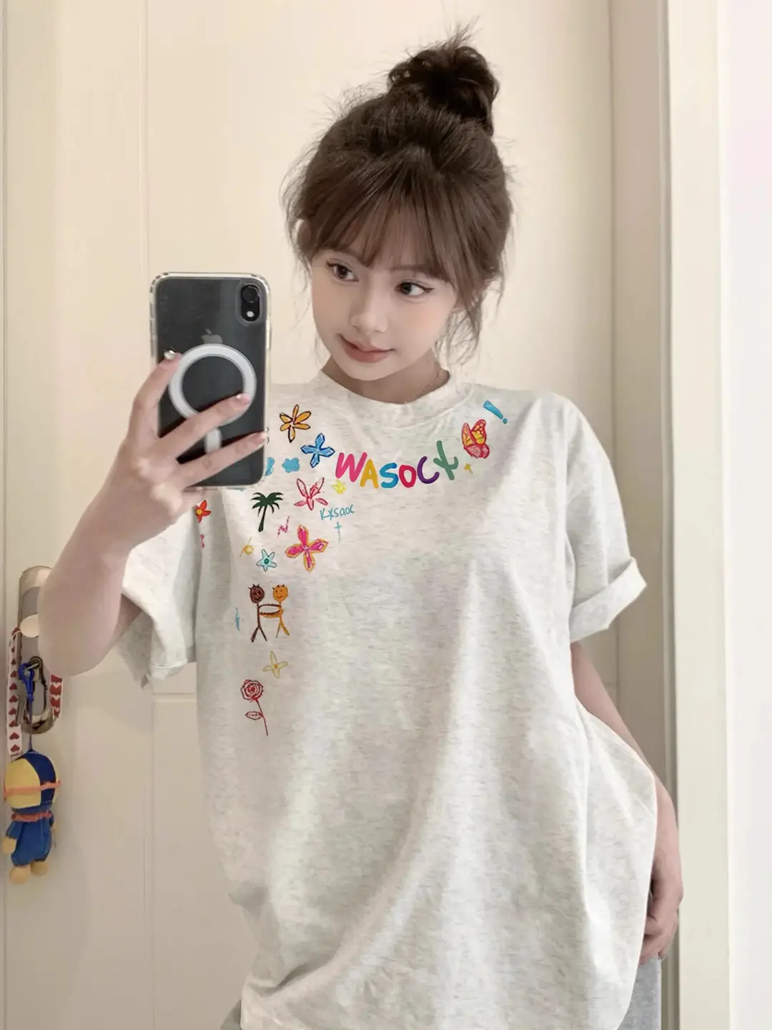 chubby girl Cotton Design Short-sleeved T-shirt Women's 2025 New Summer American Style High Street Half-sleeved Loose Chic Top