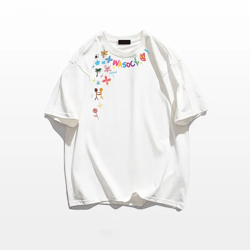 chubby girl Cotton Design Short-sleeved T-shirt Women's 2025 New Summer American Style High Street Half-sleeved Loose Chic Top — feature 8