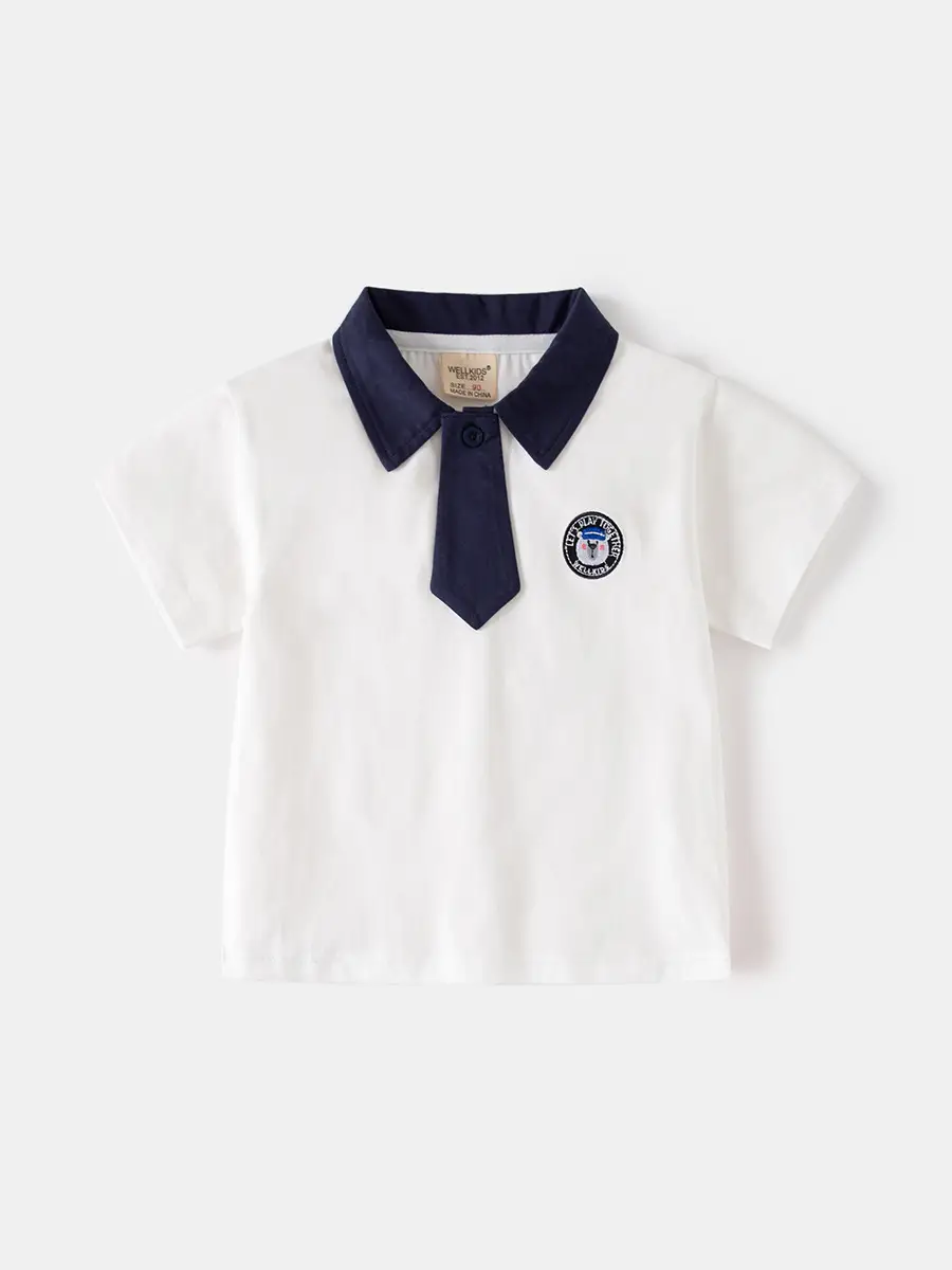 Boys Navy Polo Shirt 2025 Summer New Arrival - Image 4