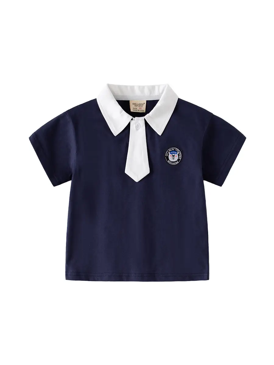 Boys Navy Polo Shirt 2025 Summer New Arrival - Image 7