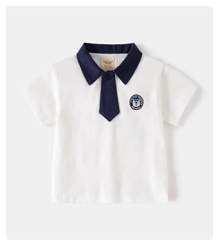 Boys Navy Polo Shirt 2025 Summer New Arrival — feature 1
