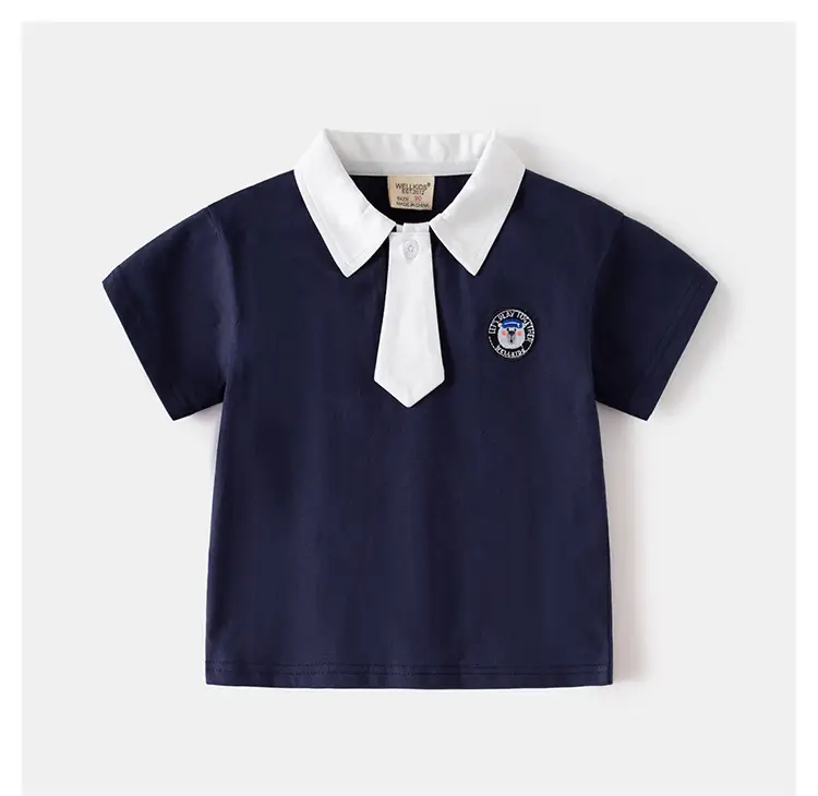 Boys Navy Polo Shirt 2025 Summer New Arrival — feature 10