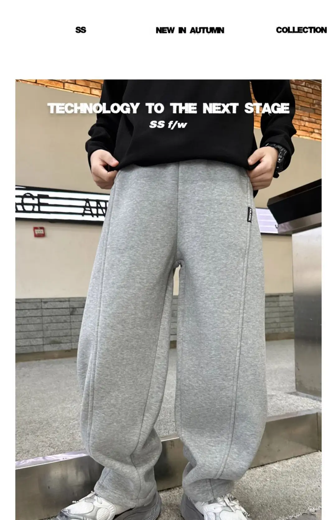 Boys' Winter Fleece-lined Pants One-piece Fleece Autumn and Winter 2024 New Children's Sports Pants Large Children's Thin Fleece Sweatpants — feature 21