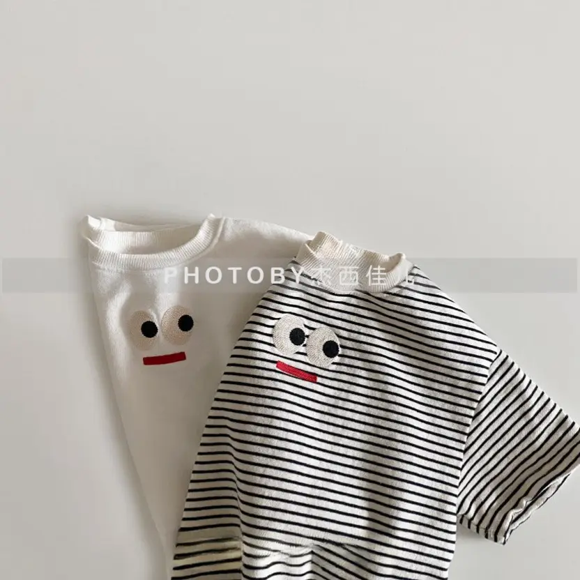 Boys White Short Sleeve T-Shirt Korean Style — feature 4