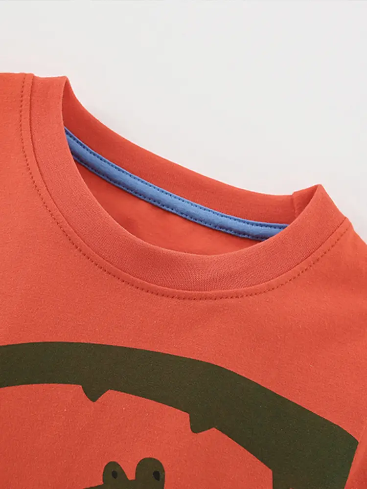 Malwee Boys Snap T-Shirt Orange 2-Piece Set