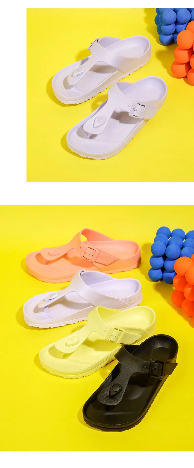 hotmarzz Heima New Slippers Wear-resistant Single Buckle Eva Sandals for Couple Summer Outdoor Indoor Arch Sandals — feature 8