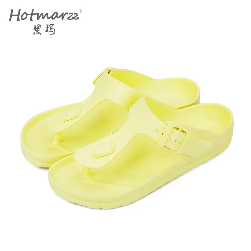 hotmarzz Heima New Slippers Wear-resistant Single Buckle Eva Sandals for Couple Summer Outdoor Indoor Arch Sandals - Image 3