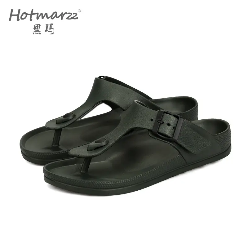 hotmarzz Heima New Slippers Wear-resistant Single Buckle Eva Sandals for Couple Summer Outdoor Indoor Arch Sandals - Image 4