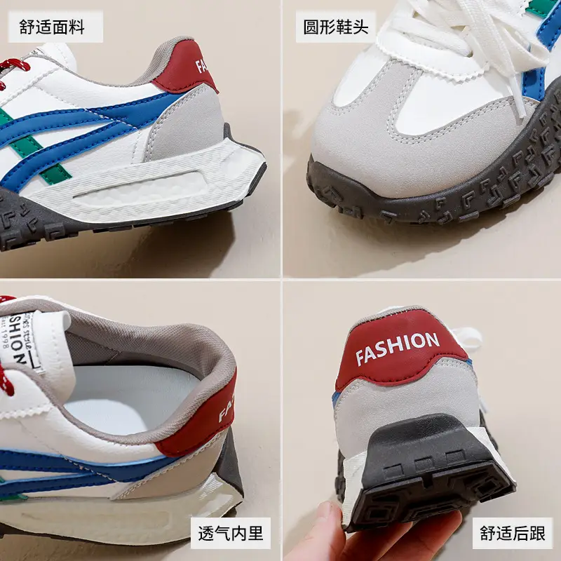 Cross-Border Women's Shoes, New Spring Models, Thick-Soled Height-Increasing German Training Shoes, Retro Casual Color-Blocking Shoes with Butterfly Bows, A-Gan Shoes - Image 7