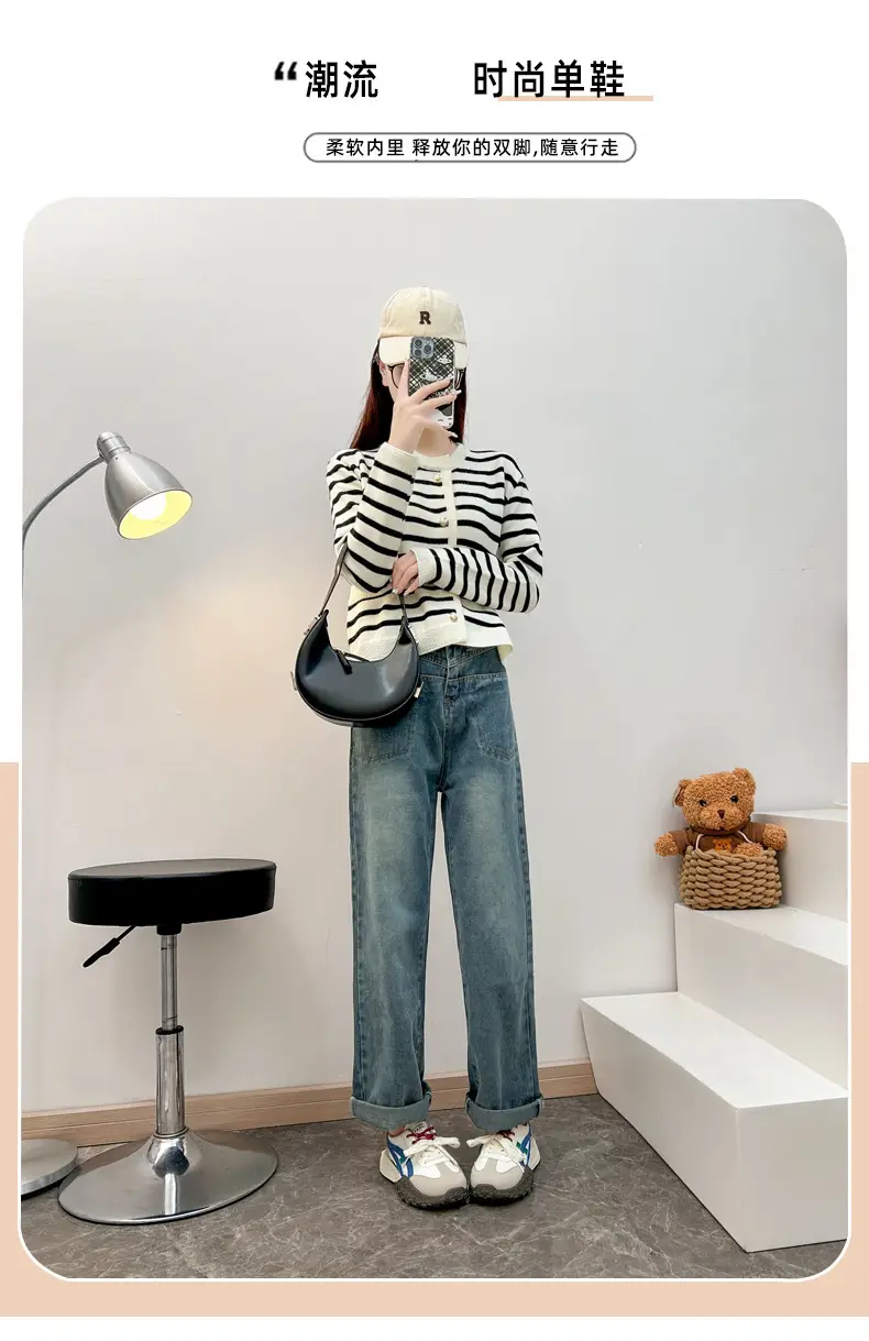 Cross-Border Women's Shoes, New Spring Models, Thick-Soled Height-Increasing German Training Shoes, Retro Casual Color-Blocking Shoes with Butterfly Bows, A-Gan Shoes — feature 18