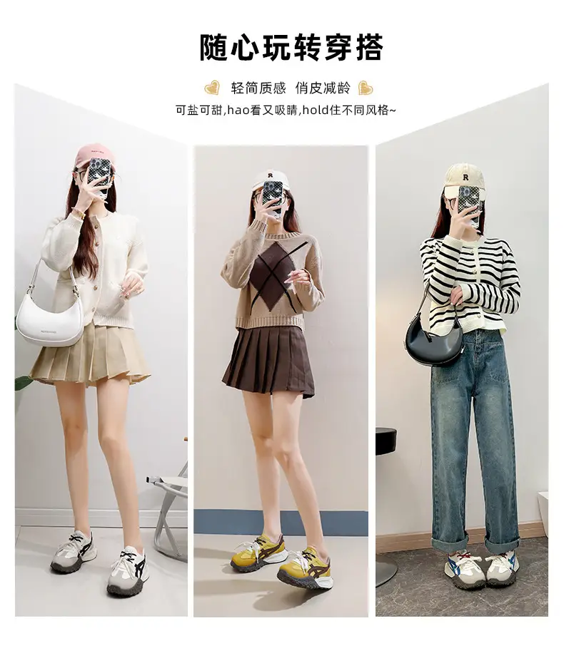 Cross-Border Women's Shoes, New Spring Models, Thick-Soled Height-Increasing German Training Shoes, Retro Casual Color-Blocking Shoes with Butterfly Bows, A-Gan Shoes — feature 21