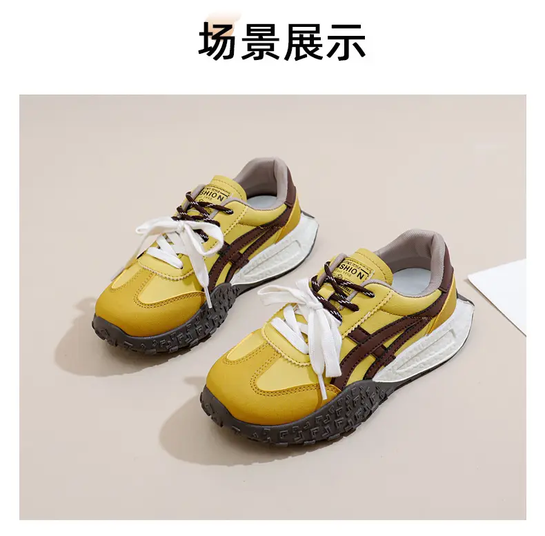 Cross-Border Women's Shoes, New Spring Models, Thick-Soled Height-Increasing German Training Shoes, Retro Casual Color-Blocking Shoes with Butterfly Bows, A-Gan Shoes — feature 36