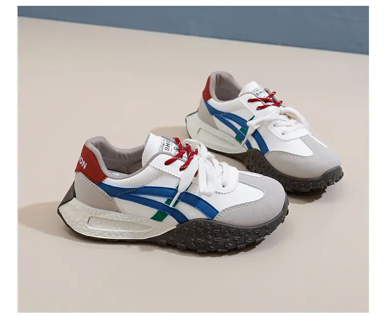 Cross-Border Women's Shoes, New Spring Models, Thick-Soled Height-Increasing German Training Shoes, Retro Casual Color-Blocking Shoes with Butterfly Bows, A-Gan Shoes — feature 44