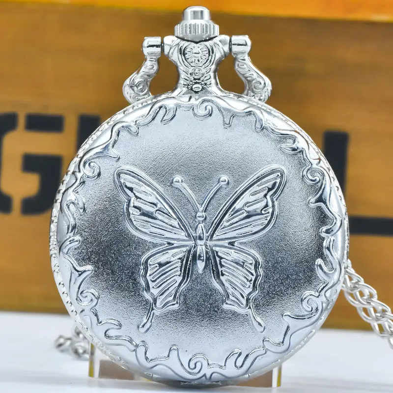 Vintage Silver Quartz Pocket Watch for Women — feature 2