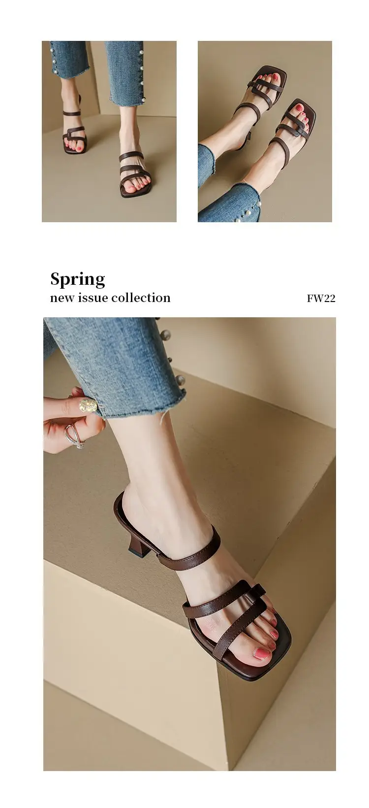 Vintage Red Chunky Heel Sandals for Women 2025 — feature 8