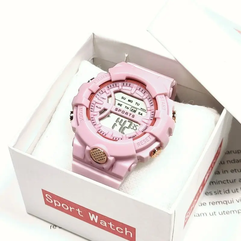 Green Digital Sport Watch for Kids Teens Multi-Function — feature 1