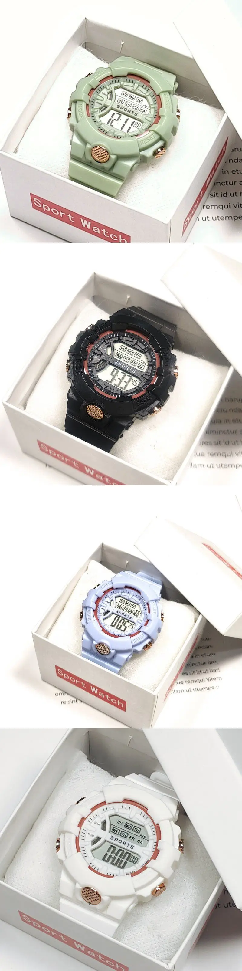 Green Digital Sport Watch for Kids Teens Multi-Function — feature 2