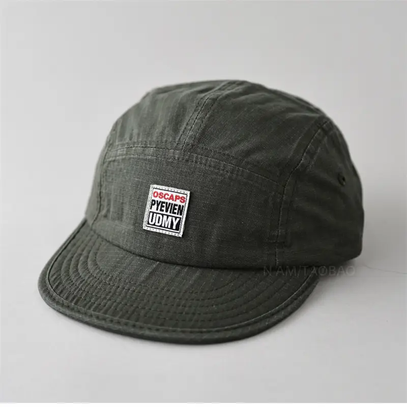 Men's Grey Duck Tongue Cap with Label - Image 8