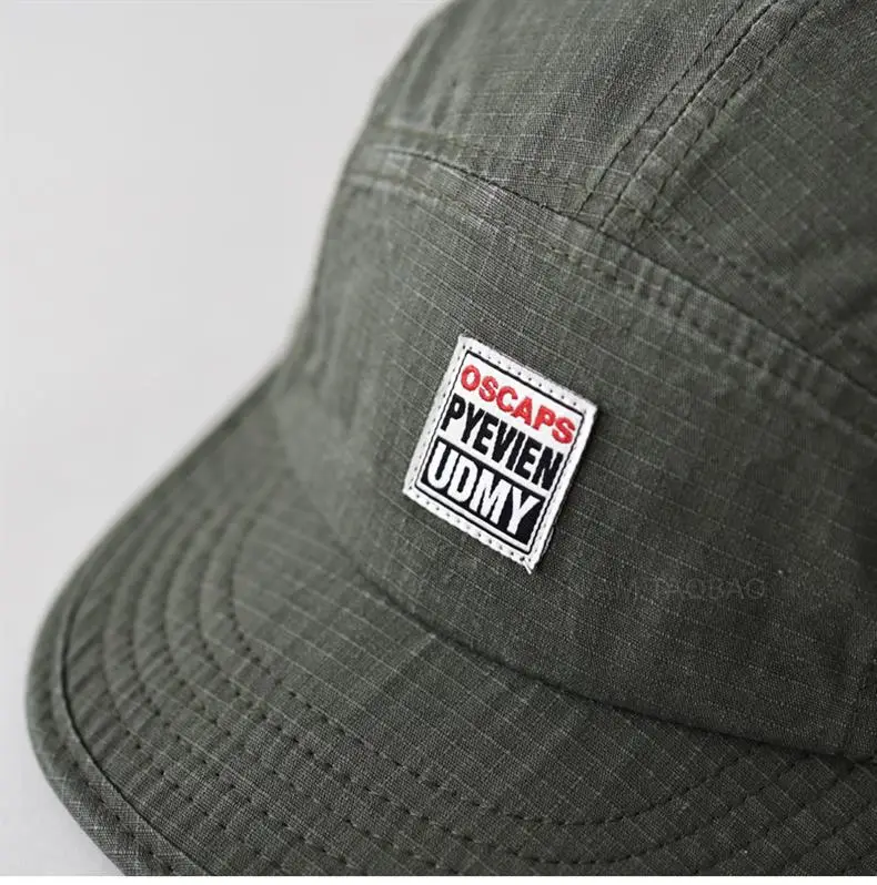 Men's Grey Duck Tongue Cap with Label — feature 10