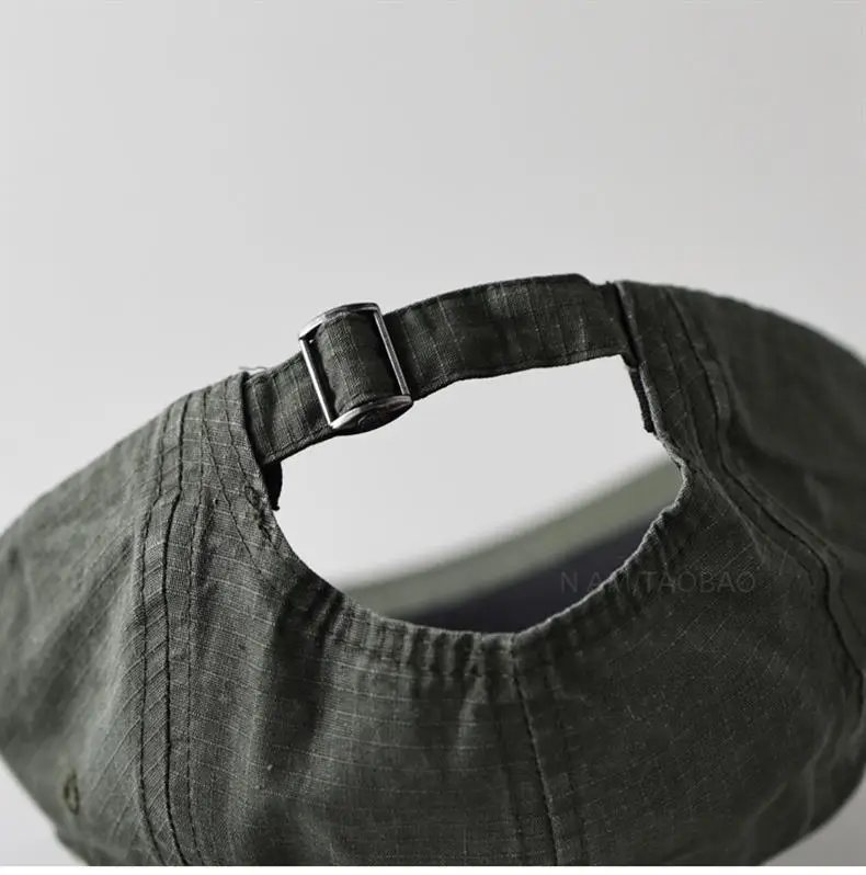 Men's Grey Duck Tongue Cap with Label — feature 11