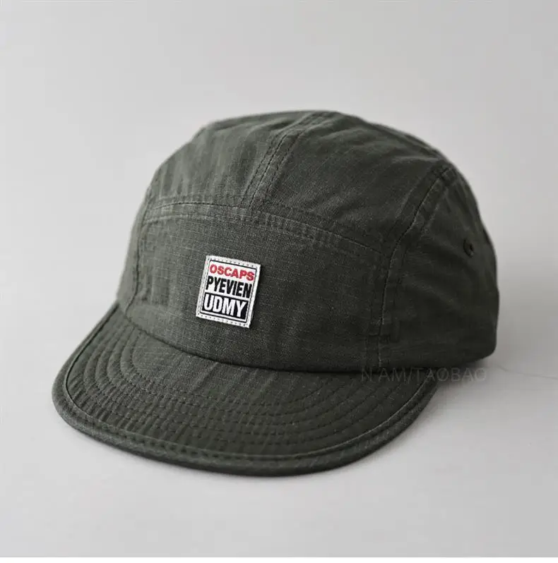 Men's Grey Duck Tongue Cap with Label — feature 3
