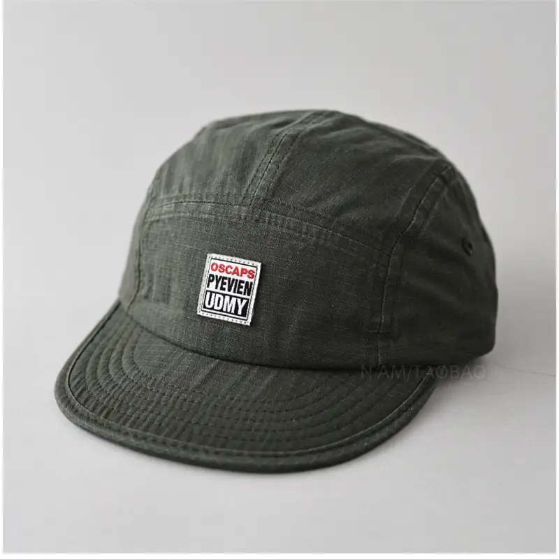 Men's Grey Duck Tongue Cap with Label - Image 3