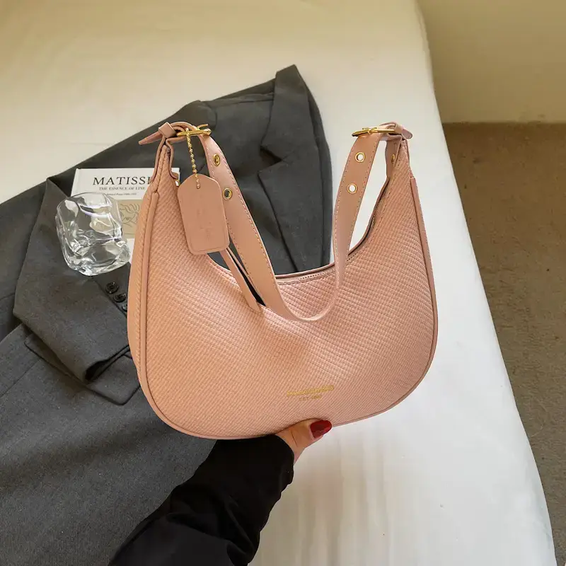 Retro Western Underarm Bag Women's Pink 2025