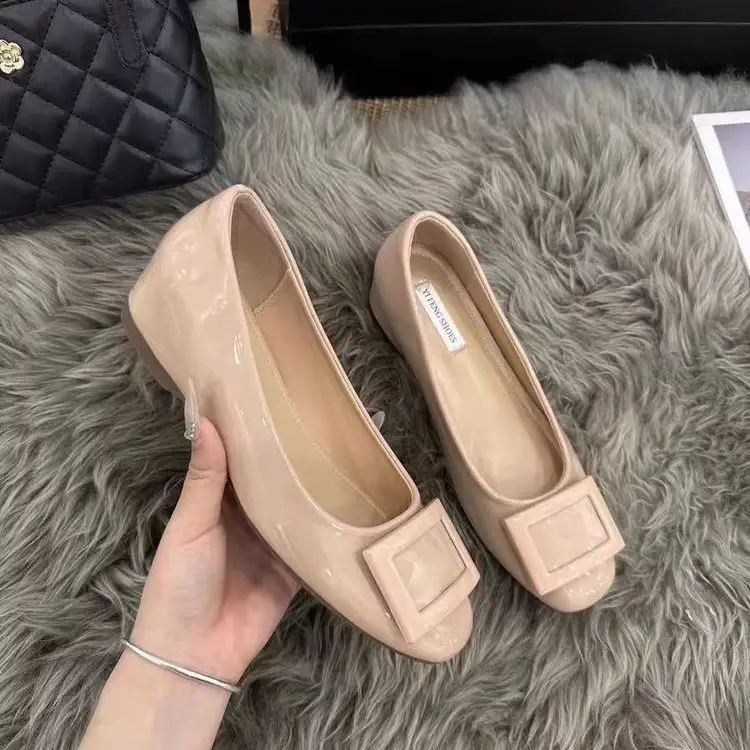 Petite Square Buckle Shoes for Women 2025 Spring — feature 4
