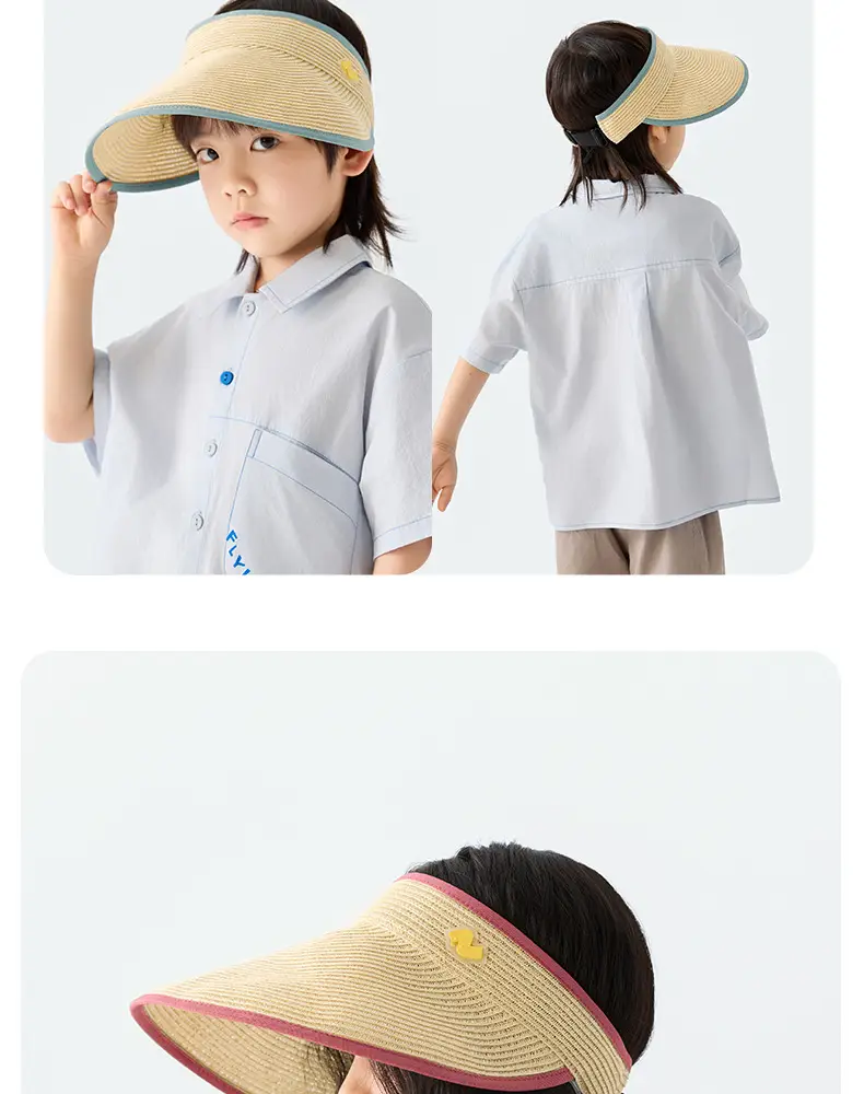 Children Sunhat Straw Peaked Cap Summer Wear — feature 17