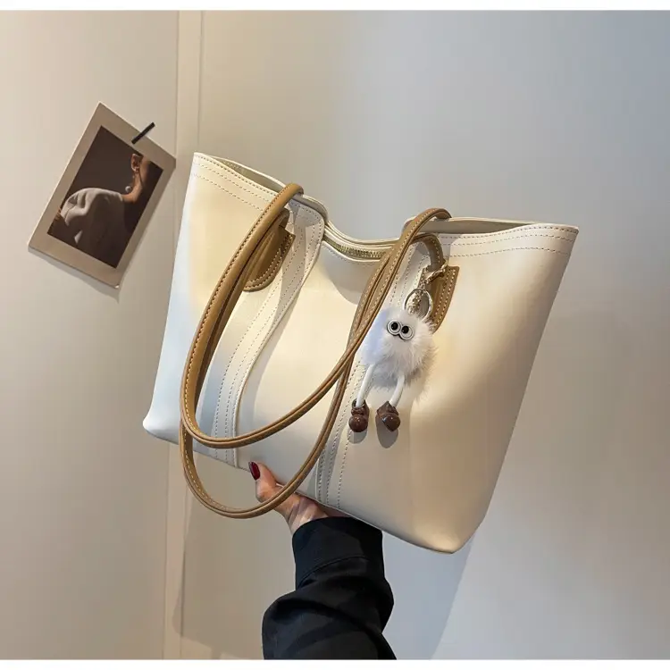 Brown Leather Tote Bag with Handle for Women — feature 23