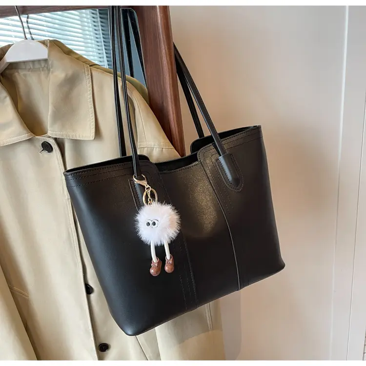 Brown Leather Tote Bag with Handle for Women — feature 24