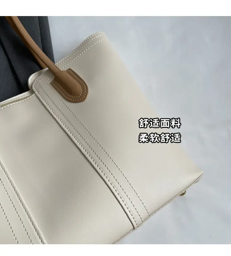 Brown Leather Tote Bag with Handle for Women — feature 7