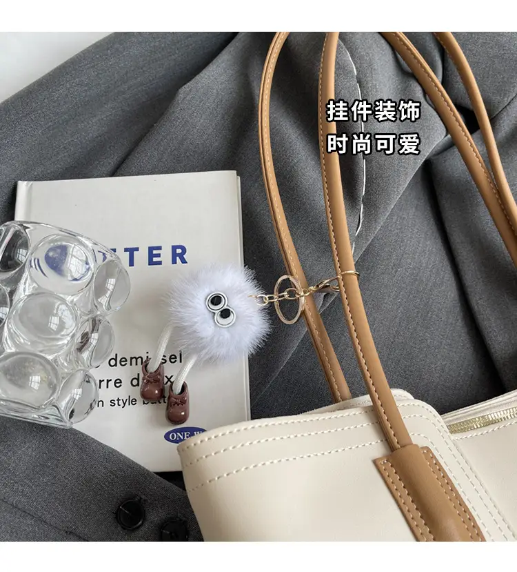 Brown Leather Tote Bag with Handle for Women — feature 8