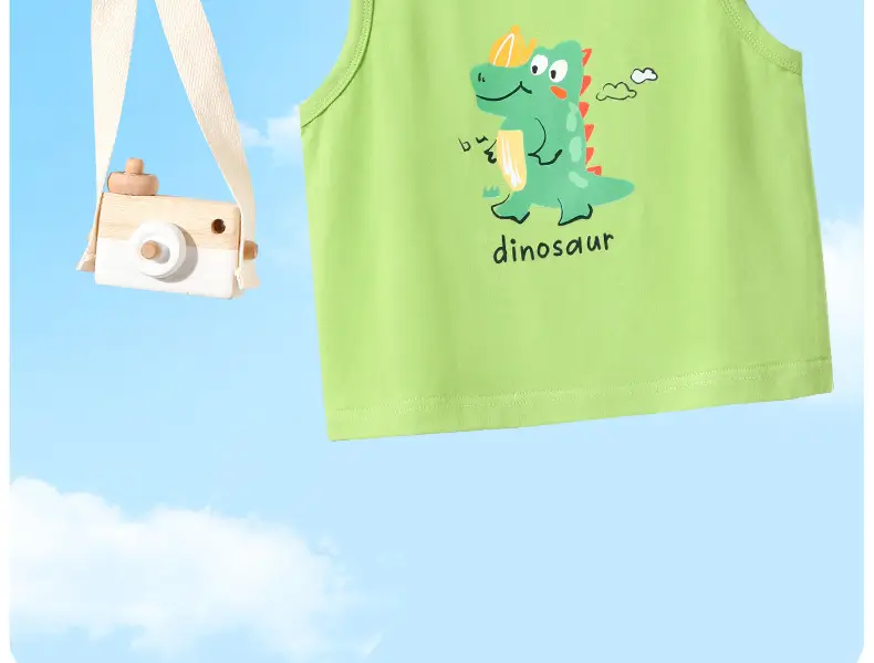 Baby Happy Hat Sleeveless Vest Yellow Cotton — feature 3