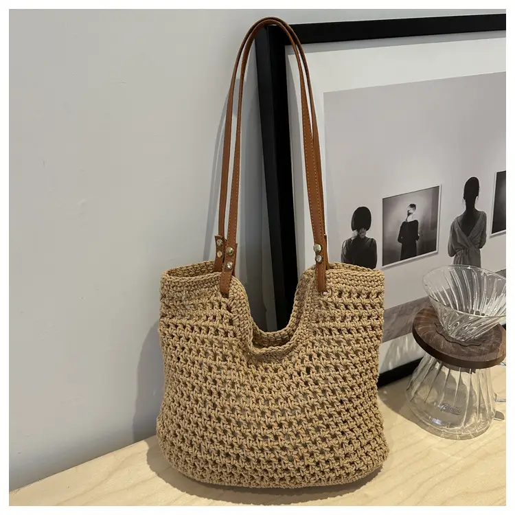 Women Woven Straw Shoulder Bag Large Capacity 2025 — feature 11